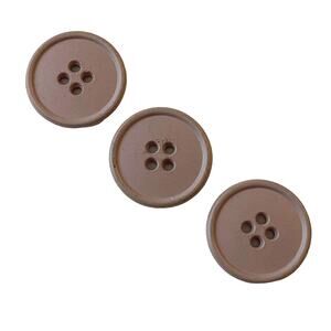 Four Center Hole Buttons Muted Purple Round Plastic Raised Outer Lip Lot 3